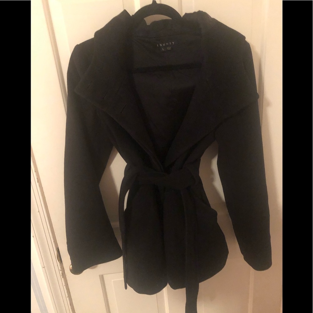 Theory hooded pea coat